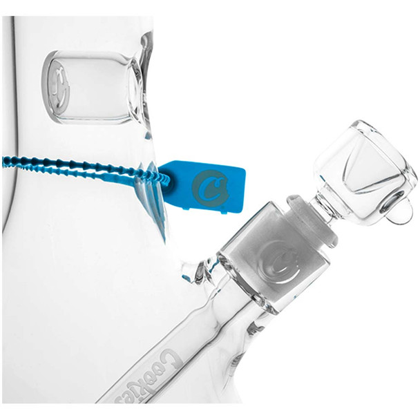 Ice pinch and connection joint with Cookies logos on each Cookies Original Beaker water pipe.