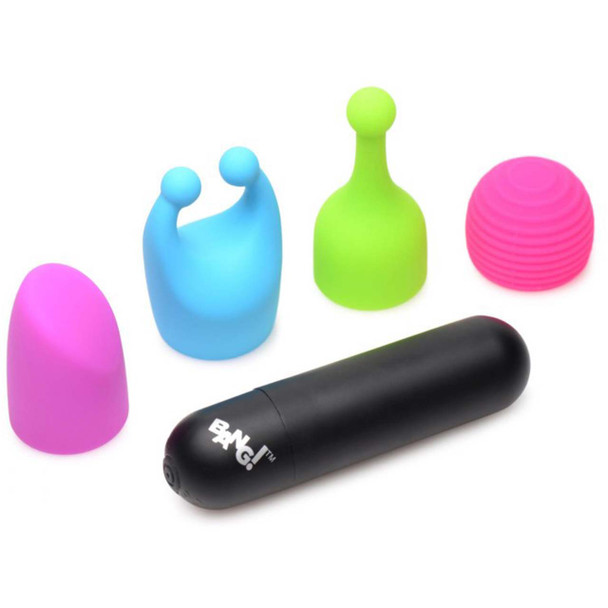 Rechargeable Bullet Vibe with 4 Attachments