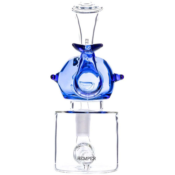 HEMPER 6.5" Blue Whale Bong Front Image