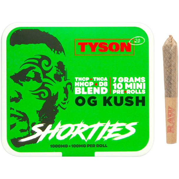 Tyson 2.0 THCP Blend Shorties - OG Kush, 10-Count. Tyson THCP Shorties Northern Lights.
