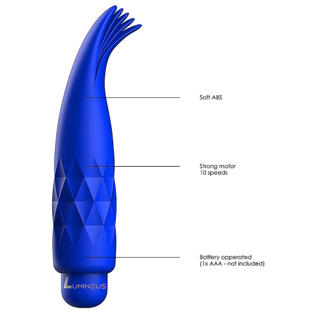 Zoe C-spot vibrator labeled with its materials.