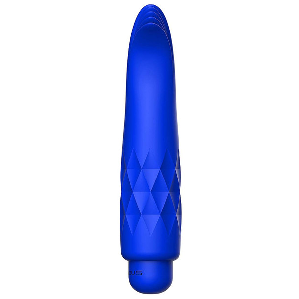 Royal Blue Zoe bullet vibe pictured from the front.