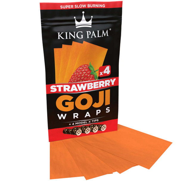 Strawberry Goji Wraps with Model X Tips, 4 Count Layed Out