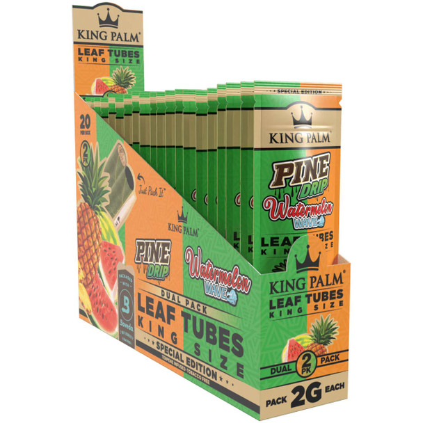 King Palm Watermelon Wave & Pine Drip Dual Pack King Rolls, 2-Pack Wholesale Box