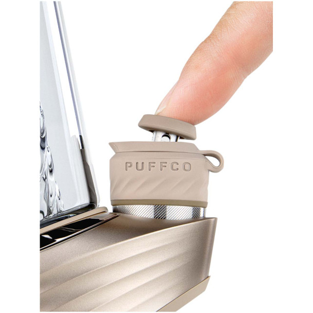 Joystick Cap Desert included and pictured in-use on the Puffco Peak Pro Desert.