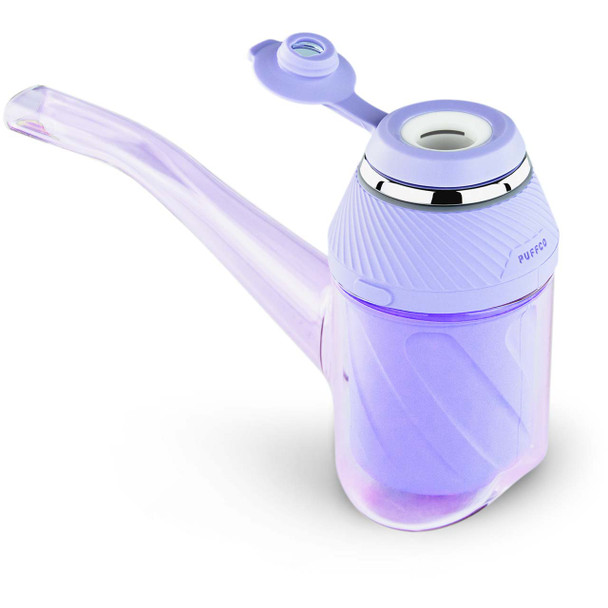Puffco Proxy Kit - Bloom at a quarter angle with the carb cap open.