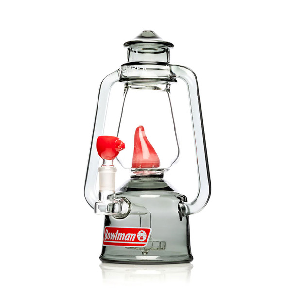 Angled view of a HEMPER 10" Bowlman Lantern XL Bong's left side.