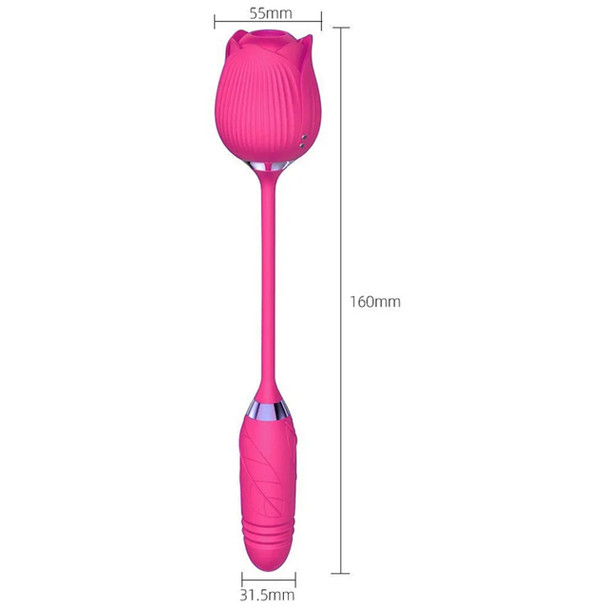 Sucking Rose Toy with Thrusting Tail measurements.
