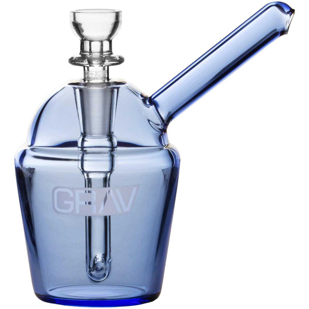 GRAV Slush Cup Pocket Bubbler  Blue Color Glass Water Bong