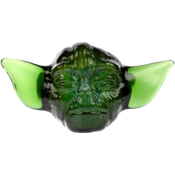 Master Yoda Glass Hand Pipe front image of Yoda face pictured