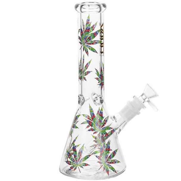 VAULT Glass 10" Pot Leaf Beaker Bongs