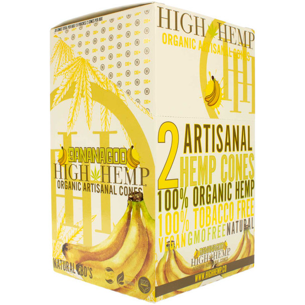 High Hemp Wrap Cones - Banana Goo Box Wholesale Box Rolling papers for sale lowest price