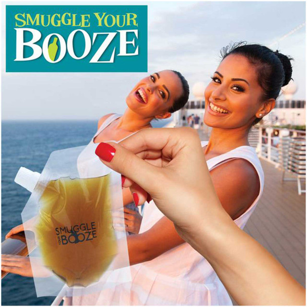 Smuggle Your Booze Soft Hidden Flasks – 4-Pack Reusable 4 oz Alcohol Pouches with Funnel