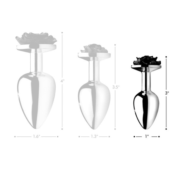Black Rose Anal Plug - Small