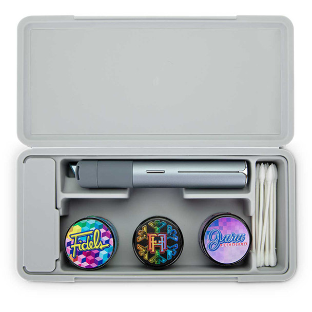 Puffco Travel Case with a Pivot and 3 jars.
