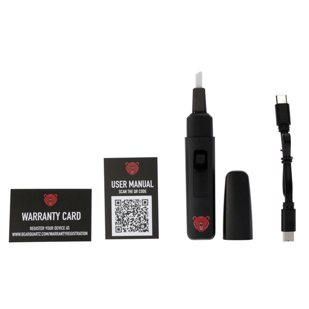 Bear Quartz Trio 2.0 Black Electronic Dab Tool with IR Temp Reader & Hot Knife