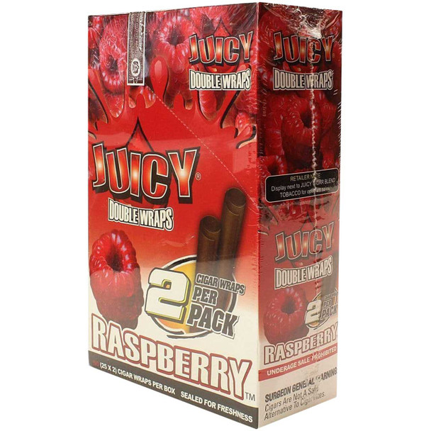Juicy Double Wraps – Raspberry | 2 Flavored Blunt Wraps per Pack