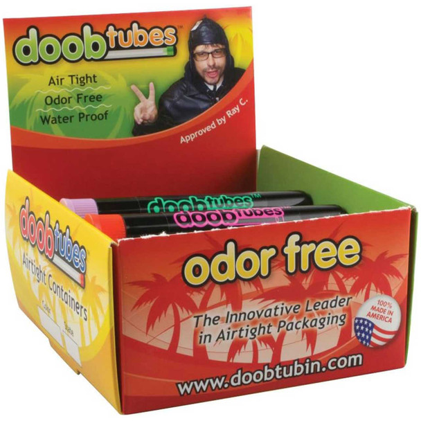 Open display box of Large Black Doob Tubes