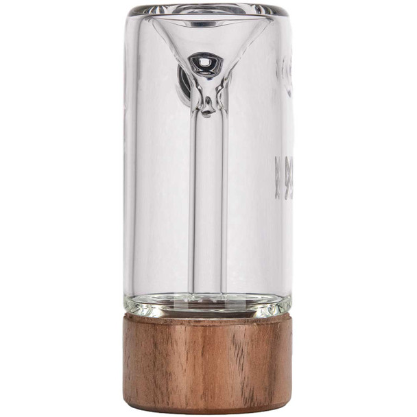 Front of MJ Arsenal Alpine Series Steamboat Bubbler with black walnut wood