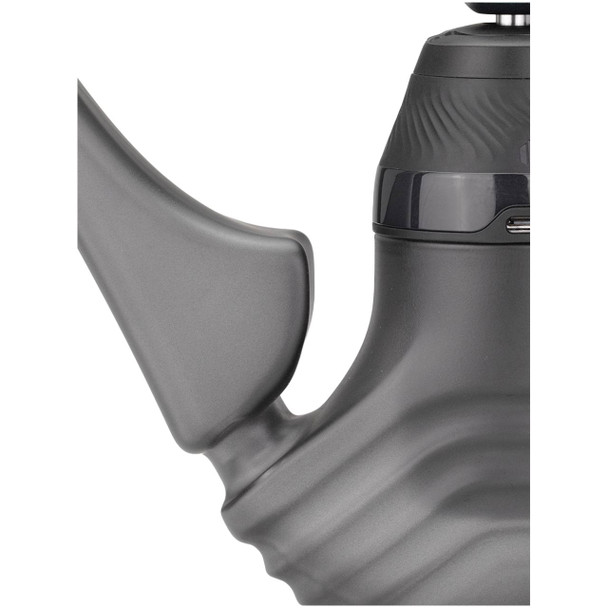 Close-up view of Puffco Proxy Wizard Pipe in Onyx finish with Proxy base installed