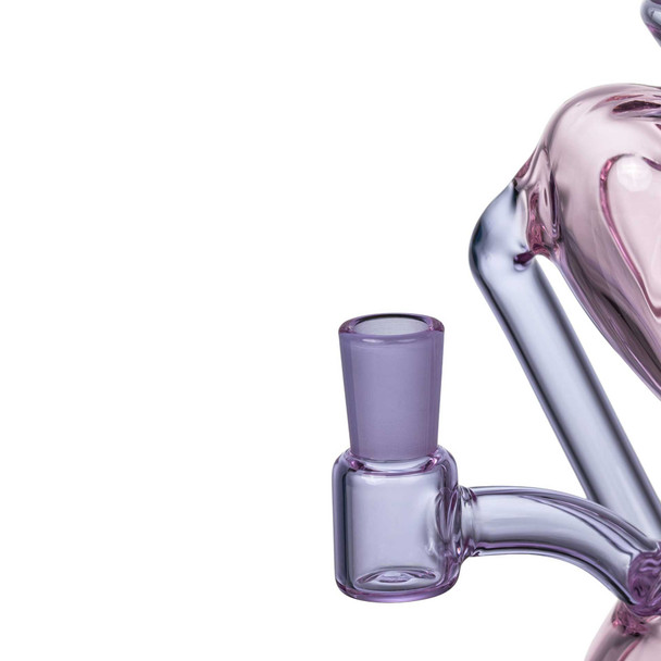 Close-up view of the 10mm joint connection on the MJ Arsenal H2H Heart-2-Heart dab rig