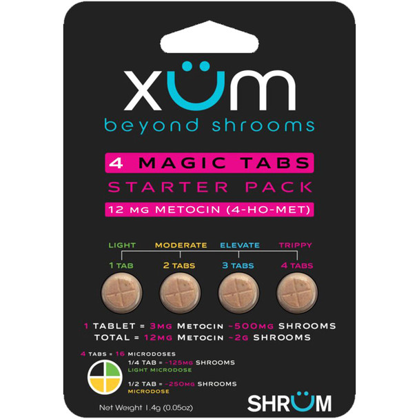 XÜM Starter Pack – 4-Tab Chewable Shroom Experience (Metocin 4-HO-MET)