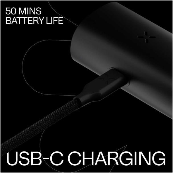 Instruction charging graphic for the PAX Four – Onyx – High-Performance Dry Herb Vaporizer
