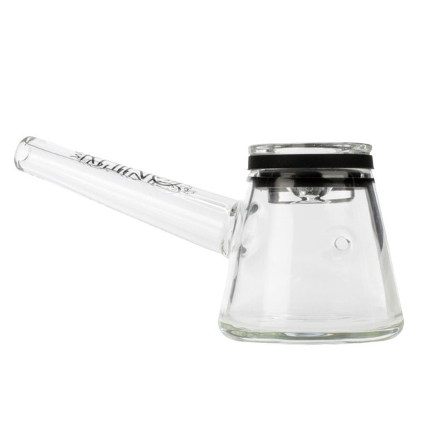 White Rhino EZ Clean Hand Pipe Glass Bubbler side view