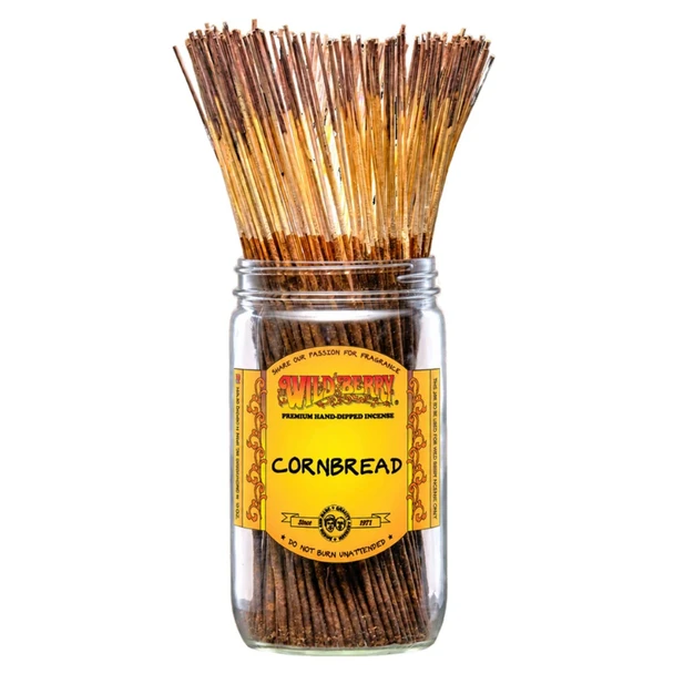 Wild Berry Cornbread stick incense with sweet bakery-inspired fragrance for food lovers font