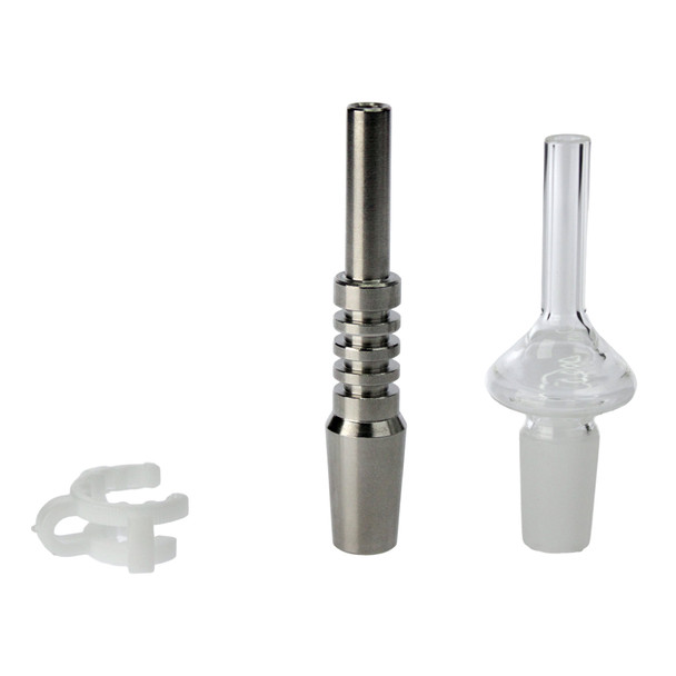 14mm nectar collector complete set with water percolator and quartz titanium nails.