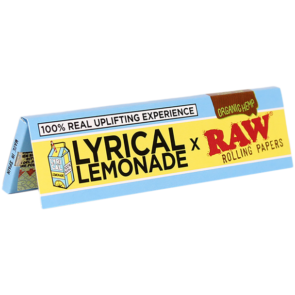 A single pack of RAW x Lyrical Lemonade rolling papers