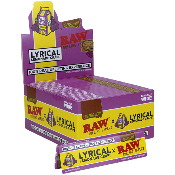 RAW x Lyrical Lemonade Grape Rolling Papers - King Size Wide