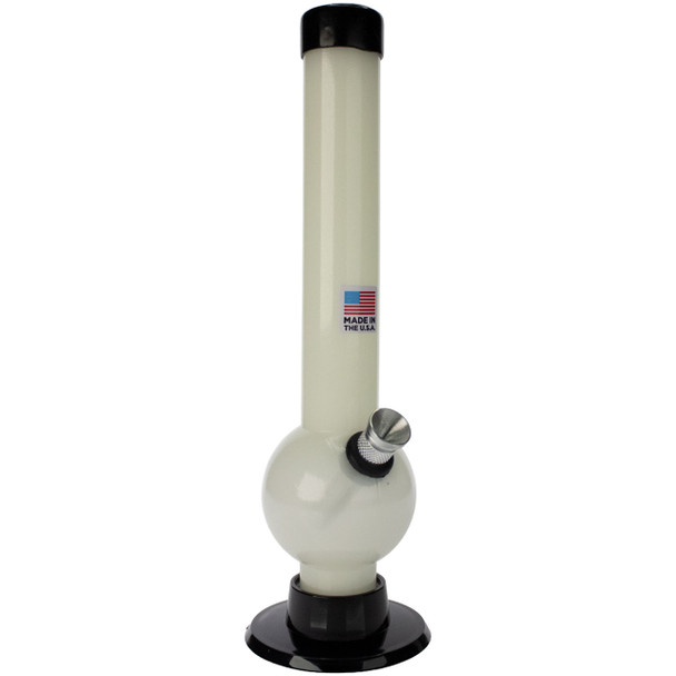 JM Enterprises 8" Acrylic Bubble Bong | Glow-in-the-Dark Bong