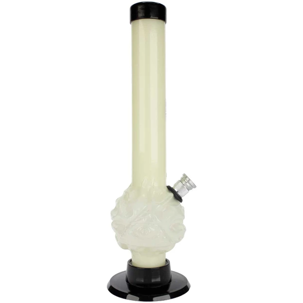 JM Enterprises 8" Illuminati All Seeing Eye Acrylic Bong | Glow-in-the-Dark