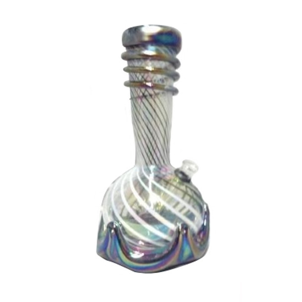 Attaglass 10" Bubble Bong with Flower Base and Hat, Assorted Colors (Discontinued)