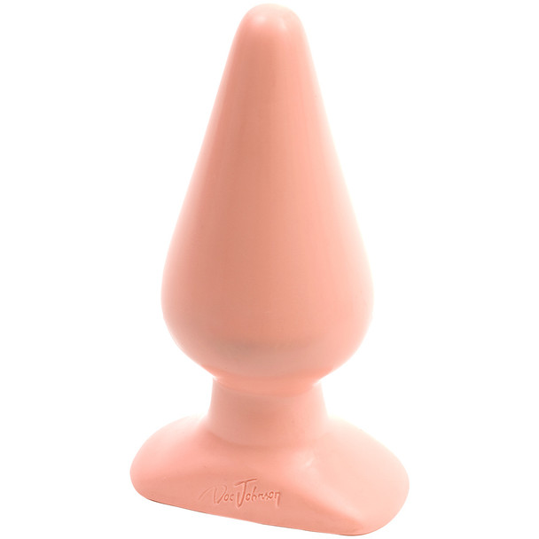 Quarter view of the Large Butt Plug in a white skin tone.