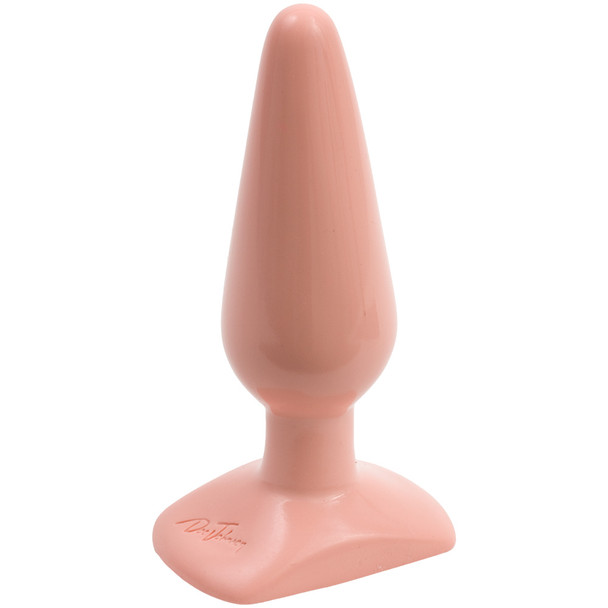 Quarter view of the Medium Butt Plug in a white skin tone.