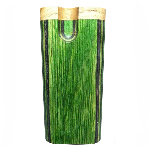 Front view of a Diamond Wood Swivel Dugout in Green.
