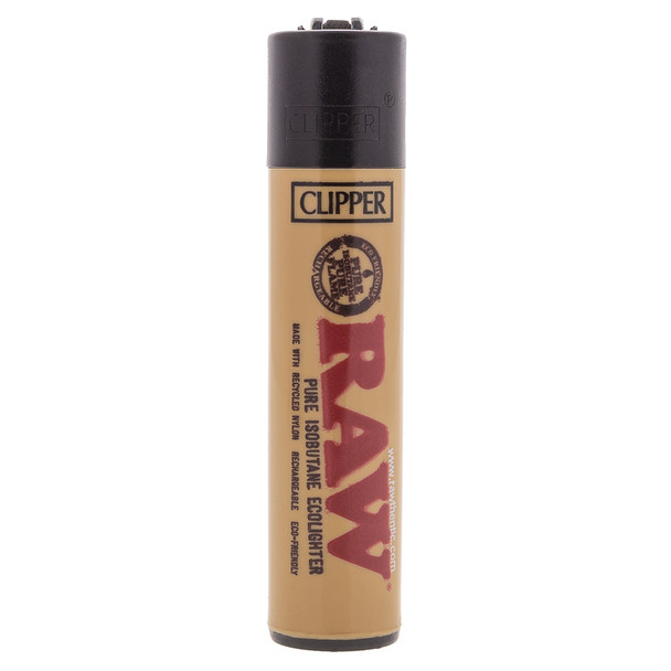 RAW Clipper Lighter from the front with Raw's branding.
