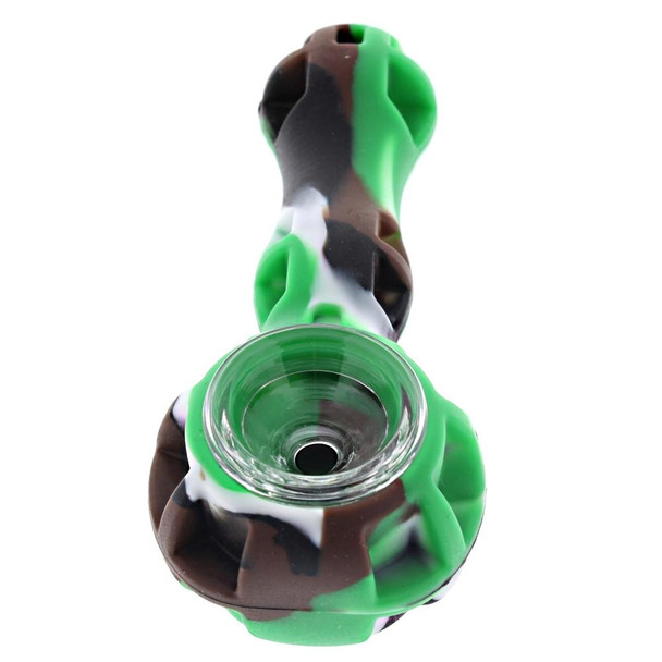 Silicone Spoon Hand Pipe with Built in Storage and Poker