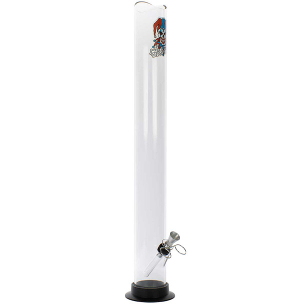 Clear Graffix 18" Straight Acrylic Bong.