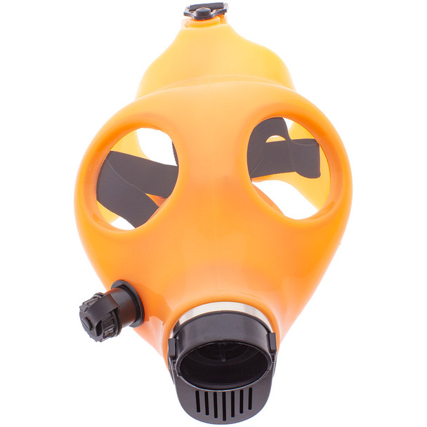 Front view of a Glow style gas mask.