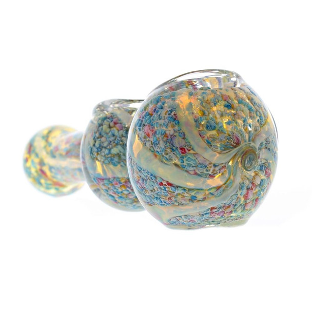 6" Double Bowl Confetti Glass Spoon Pipe