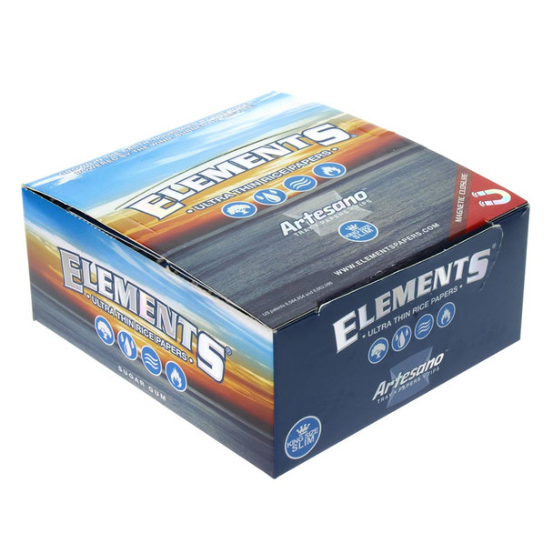 Closed Elements Artesano King Size Slim Papers display box.