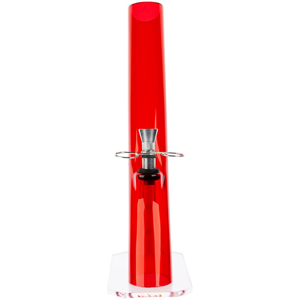 JM Enterprises 11" Skinny Angled Acrylic Bong with Finger Grip, Assorted Colors