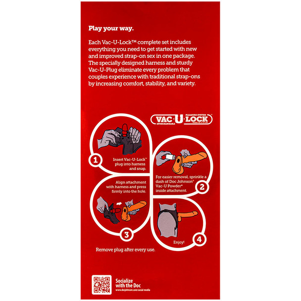 Back of the Complete Set box illustrating the Vac-U-Lock system.