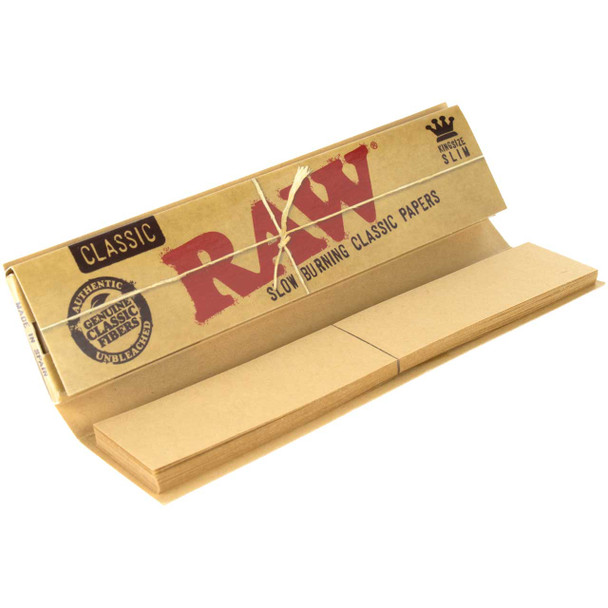 RAW Classic Connoisseur King Size Slim Rolling Papers with Tips