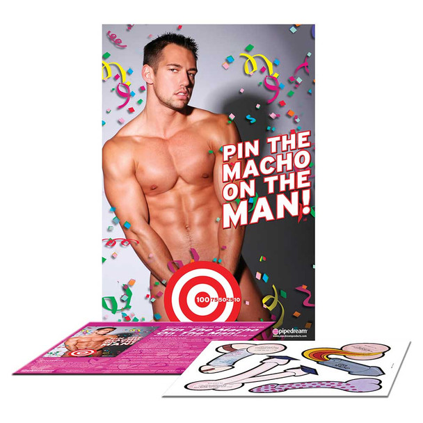 Pin The Macho On The Man Adult Party Game by Pipedream