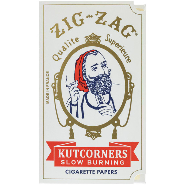 Single booklet of Zig-Zag Kutcorners Single Wide rolling papers.