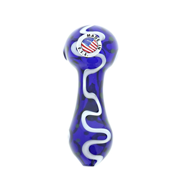 Back view of the blue Festivarian Pipe.